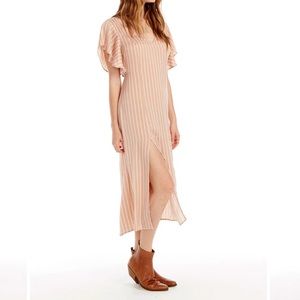 Saltwater luxe taupe dress stripped